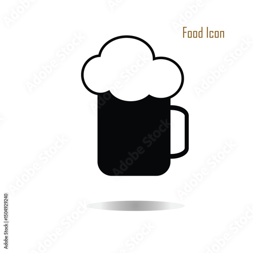 beer icon on white background.