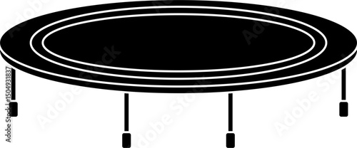 Trampoline silhouette vector