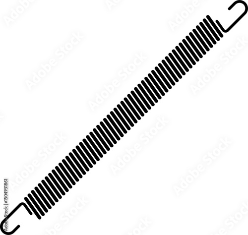 Trampoline springs silhouette vector