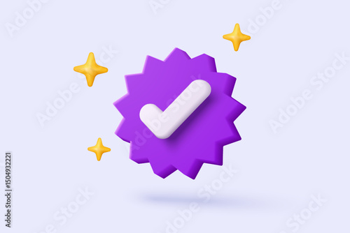 3d check mark icon isolated on white background. check list button best choice for right, success, tick, accept, agree on application. choose icon vector with shadow 3D rendering illustration