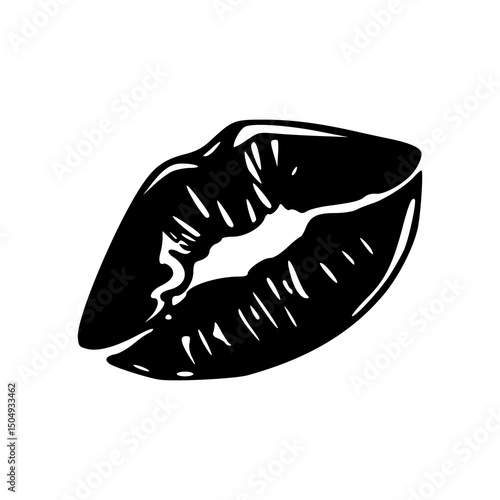 fashionable kiss mark icon