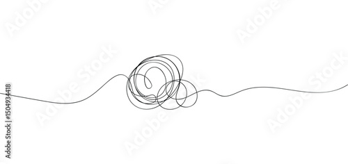 Chaos Of Tangled Scribbles Sketch