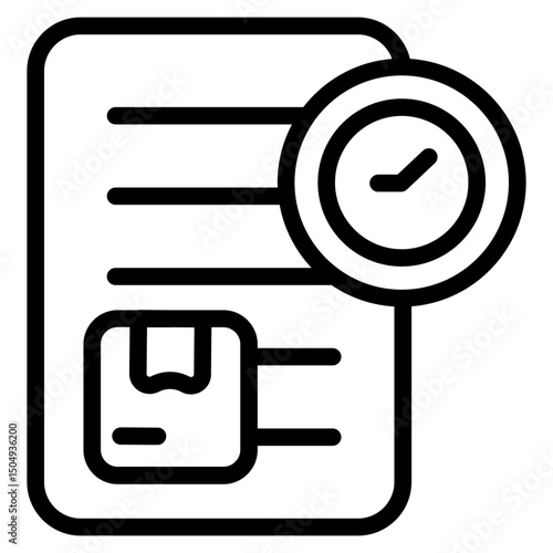 Export delivery time Line Icon