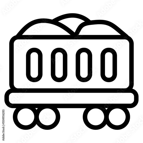 Export train Line Icon