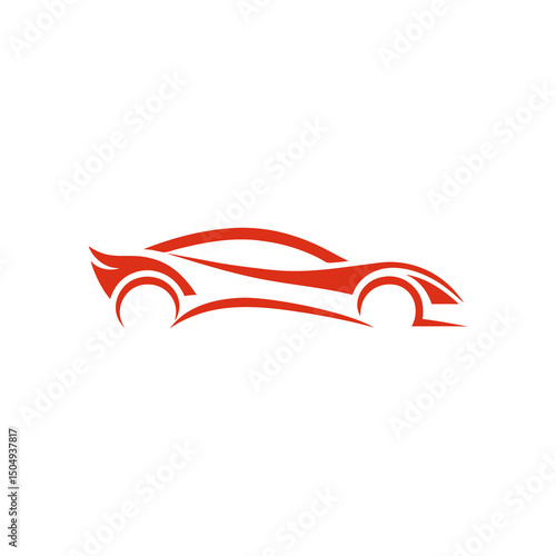 Abstract Sport Car Outline Logo Free Download Abstract Sport Car Outline Logo - GFXLoad