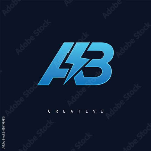 AB Monogram Logo – Bold Modern Letter mark for Creative Branding, Tech & Energy Identity"