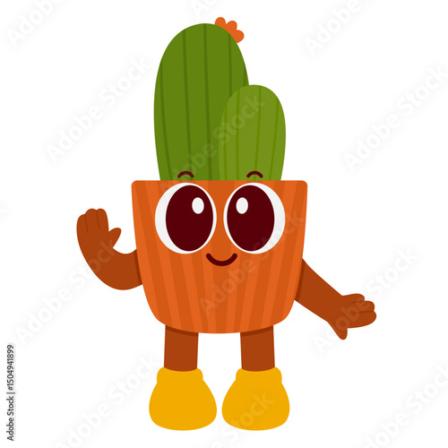 Retro Plant Charater Illustration