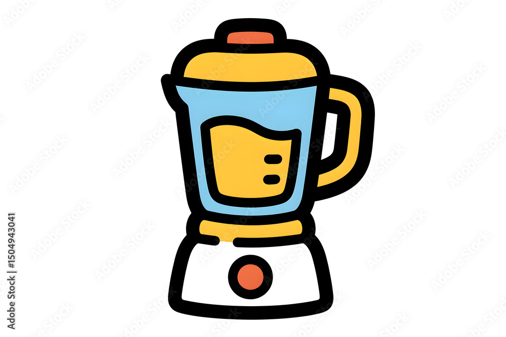 retro robot with a blender retro robot with a blender