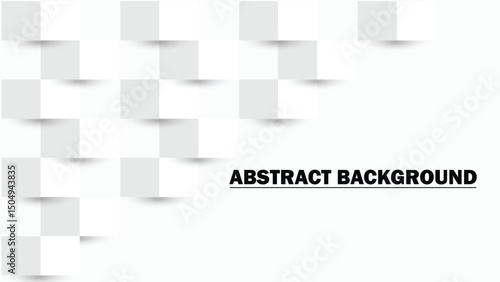 Minimal 3D Geometric Squares with Soft Shadows on White Background