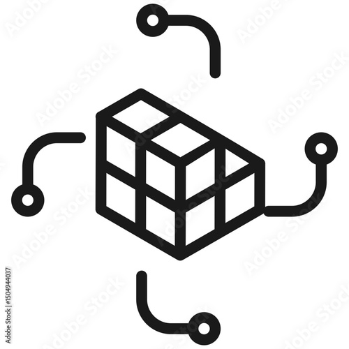 Distribution vector icon illustration concept