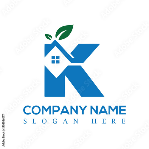 K letter with home modern logo design, logo design , minimalist logo design, corporate logo design