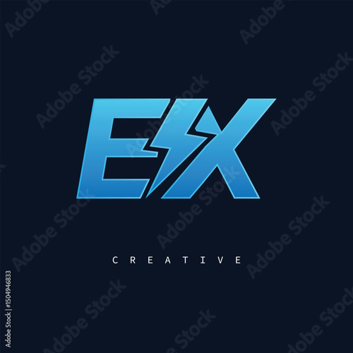 EX Monogram Logo – Bold Modern Letter mark for Creative Branding, Tech & Energy Identity"
