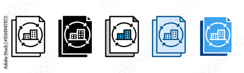 disaster recovery plan Icon Set Multiple Style Collection