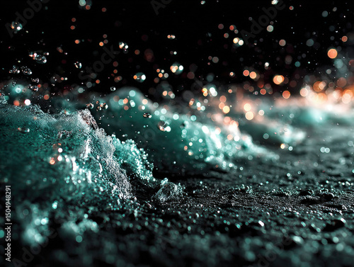Water On Black Background