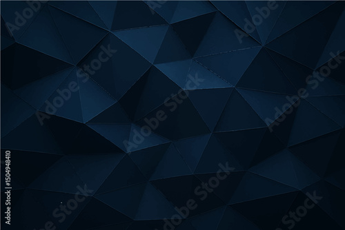 Abstract polygonal pattern luxury dark blue background.