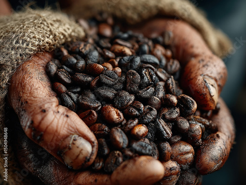 A close-up of black hands h...