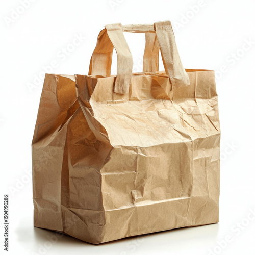 paper shopping bag isolated
