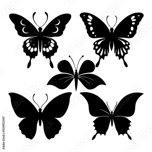 Assorted Butterfly Silhouettes