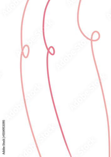 Picture string with orange color simple elements