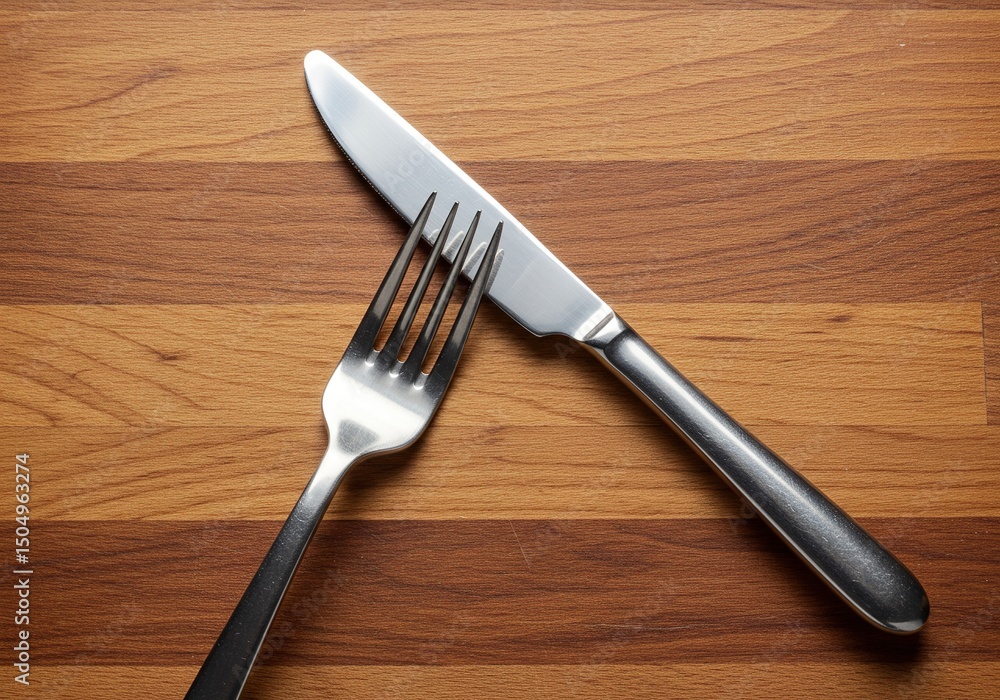 Holding a Fork and Knife Ready to Eat Holding a Fork and Knife Ready to Eat