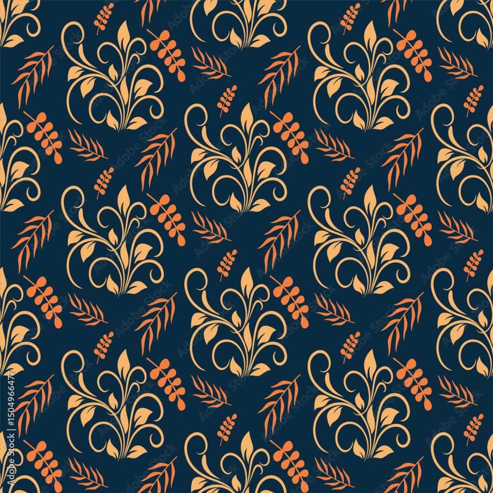 Honey Petal Seamless Pattern with Soft Charm Vector Honey Petal Seamless Pattern with Soft Charm Vector