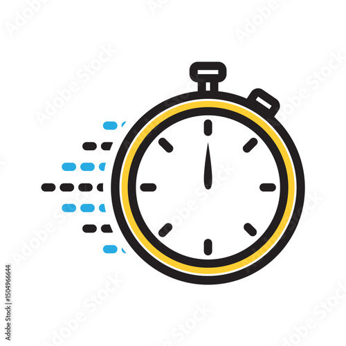 Vector multi color icon for Timer