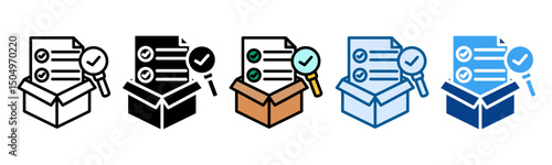 Quality Control Icon Set Multiple Style Collection