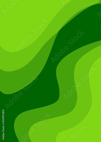 abstract green background with wave motof simple