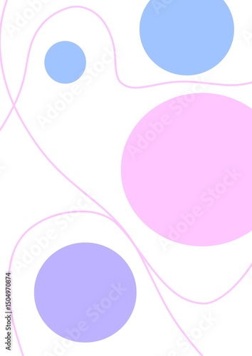 vector illustration of an abstract background with circles pattern purple pink