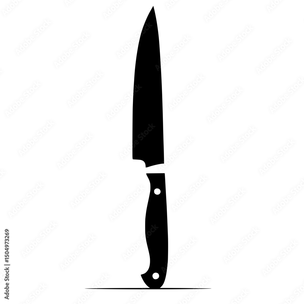 Obraz premium knife on white background