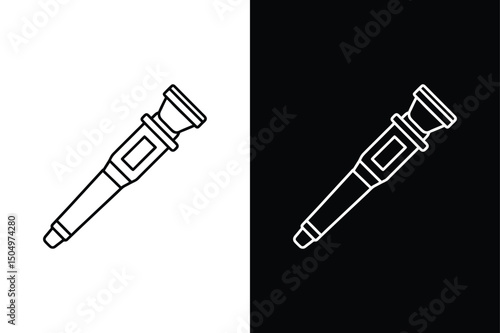 Otoscope Line Icon. Editable Vector for Healthcare, ENT, and Diagnostics