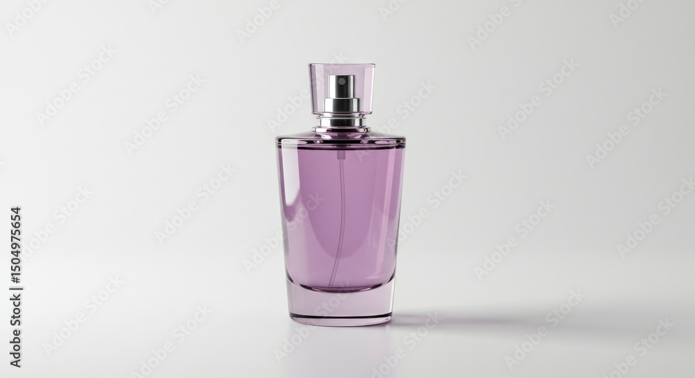 Elegant Lavender Perfume Bottle: A Minimalist Still Life Elegant Lavender Perfume Bottle: A Minimalist Still Life