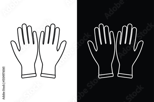 Editable Protective Gloves Icon. Ideal for Medical, Safety, and UI Design
