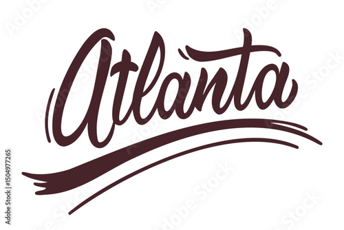 Atlanta Modern Script Text Vector Design
