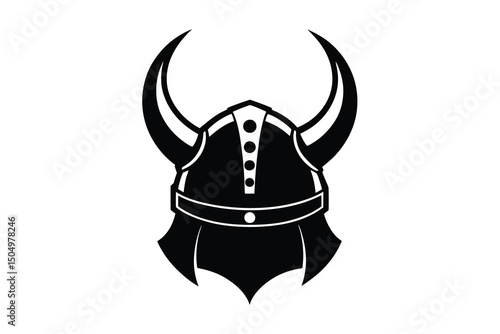 Viking helmet isolated on white background