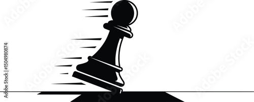 Dynamic Chess Pawn Vector Illustration