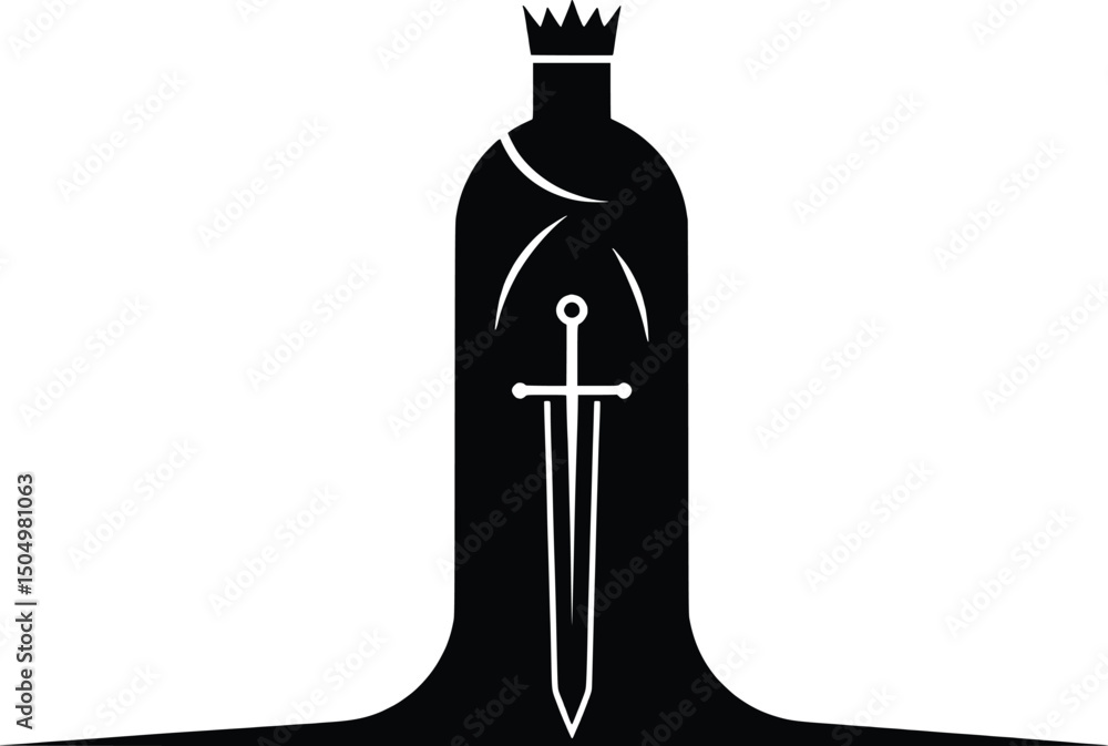 Regal Chess Vector Illustration A King's Sword Regal Chess Vector Illustration A King's Sword