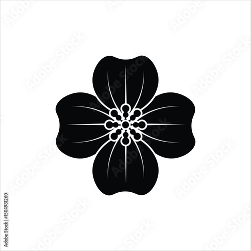 Dogwood Flower Silhouette Icon