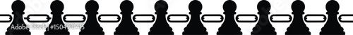 Vector Illustration Chess Piece Row Design