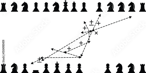 Strategic Chess Vector Illustration Game Plan
