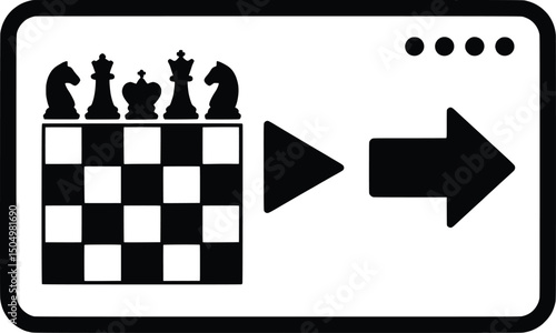 Strategic Chess Vector Illustration Game Move Design