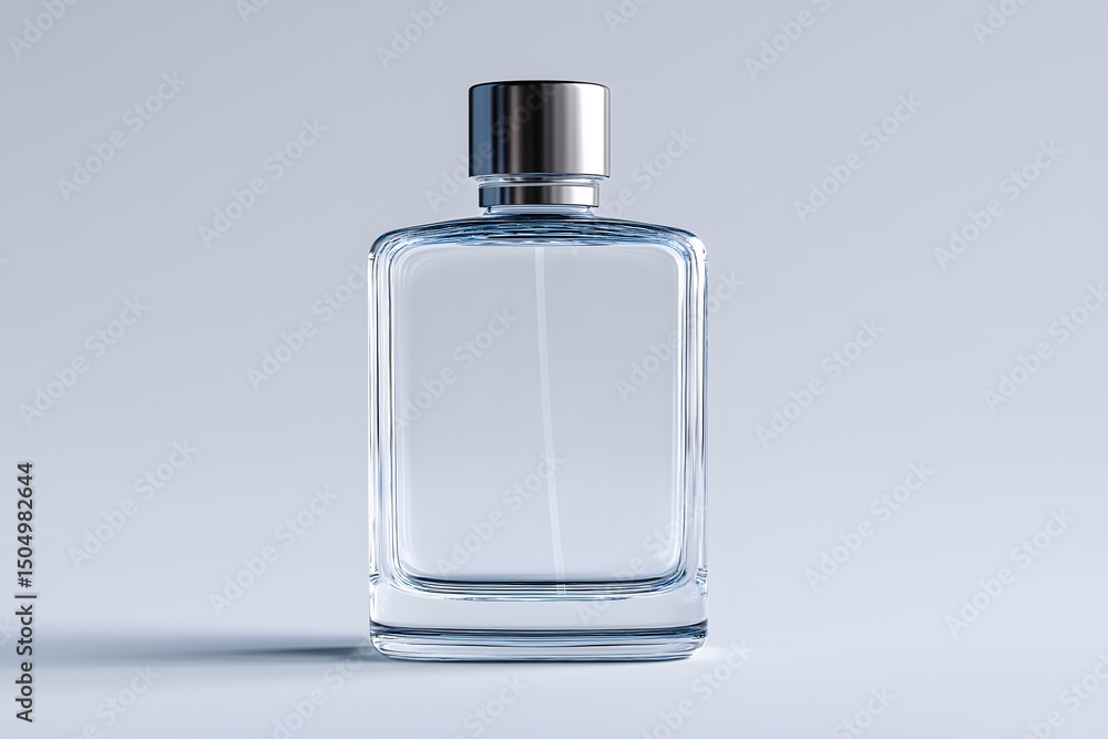 Perfume advertisement, luxury and minimalism: Clear glass scent bottle, symmetrical layout. Perfume advertisement, luxury and minimalism: Clear glass scent bottle, symmetrical layout.