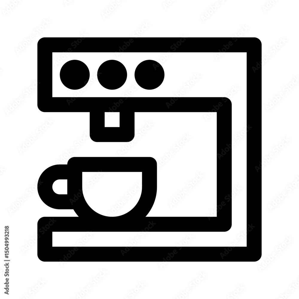 Coffee machine icon. Perfect for kitchen or beverage designs. Coffee machine icon. Perfect for kitchen or beverage designs.