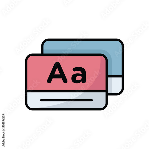 flash cards icon vector design template simple and clean