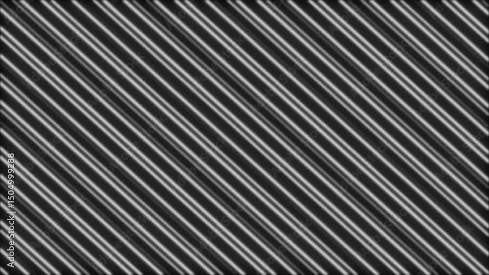 Black and white diagonal lines, Abstract striped motion background loop