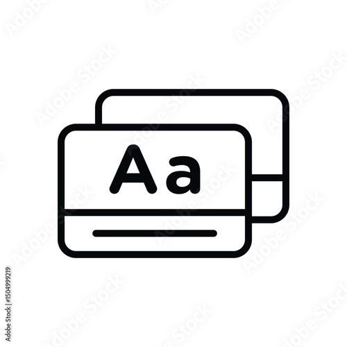flash cards icon vector design template simple and clean