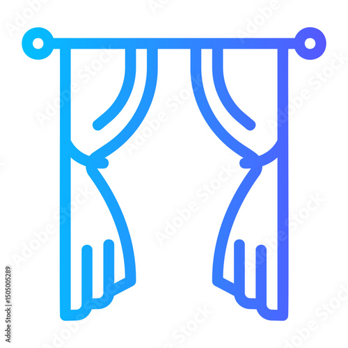 curtains gradient icon