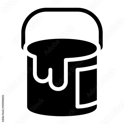 paint bucket glyph icon