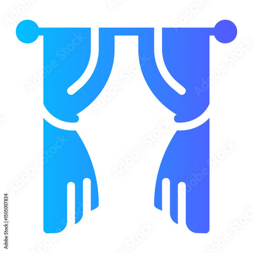 curtains gradient icon