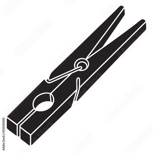 "Wooden Clothespin or Peg Vector"